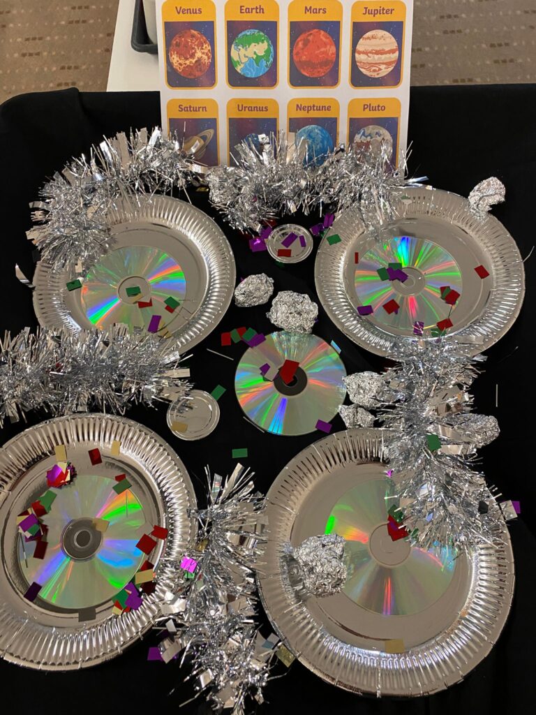Space and planet sensory tray